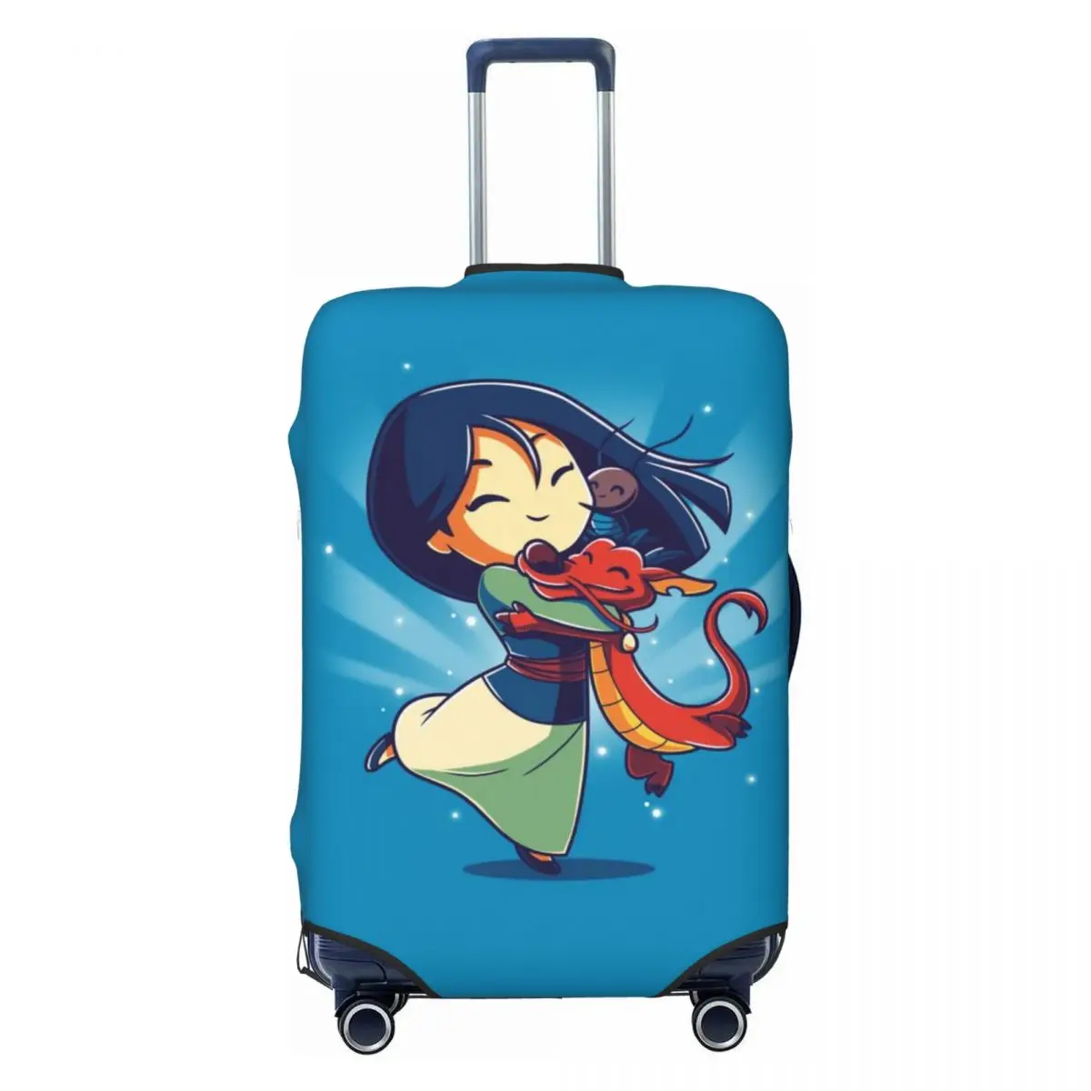 

Custom Mulan Princess And Mushu Luggage Cover Fashion Suitcase Protector Covers Suit For 18-32 inch
