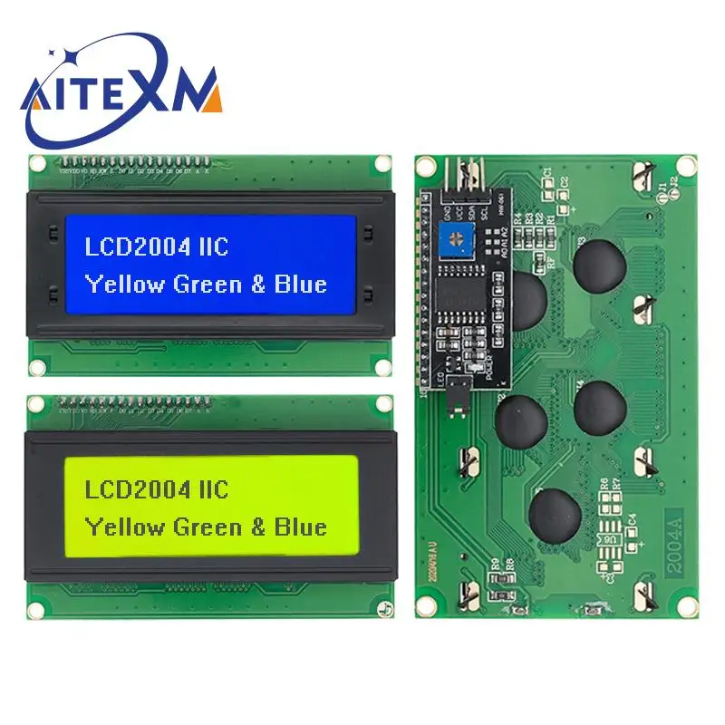 LCD2004 Modulo LCD seriale blu verde IIC/I2C per Arduino UNO R3 MEGA2560 Modulo adattatore interfaccia seriale YANXD 2004