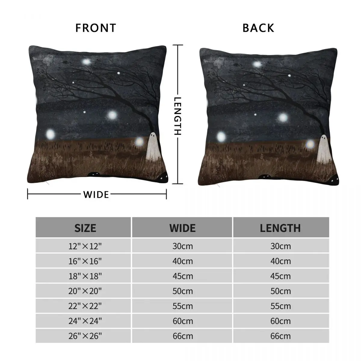 Walter And The Willow Wisps Square Pillowcase Polyester Linen Velvet Creative Zip Decor Pillow Case Sofa Seater Cushion Case