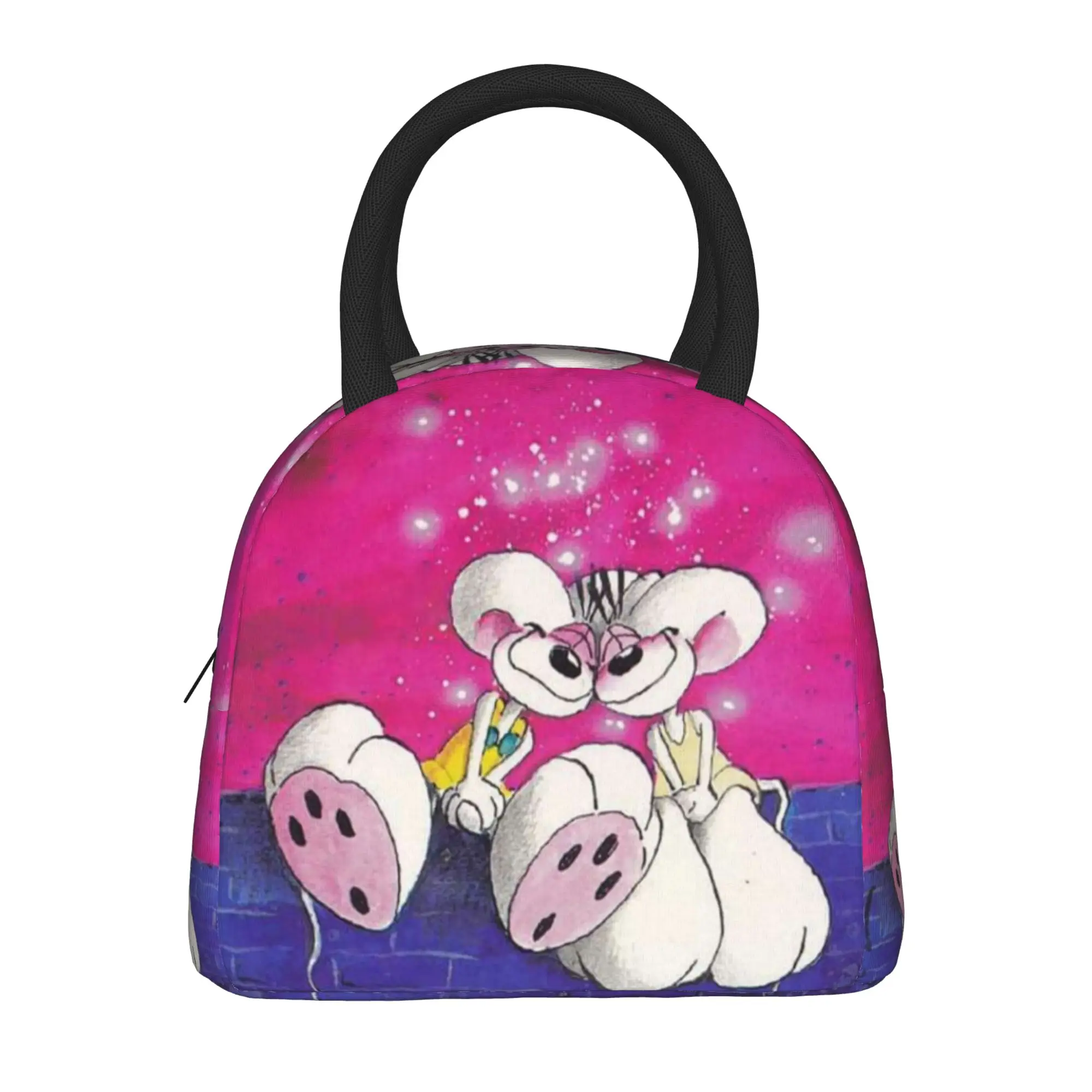 Insulated Lunch Bag Diddl mouse Merch  Food Box Causal Thermal Cooler Lunch Box For School