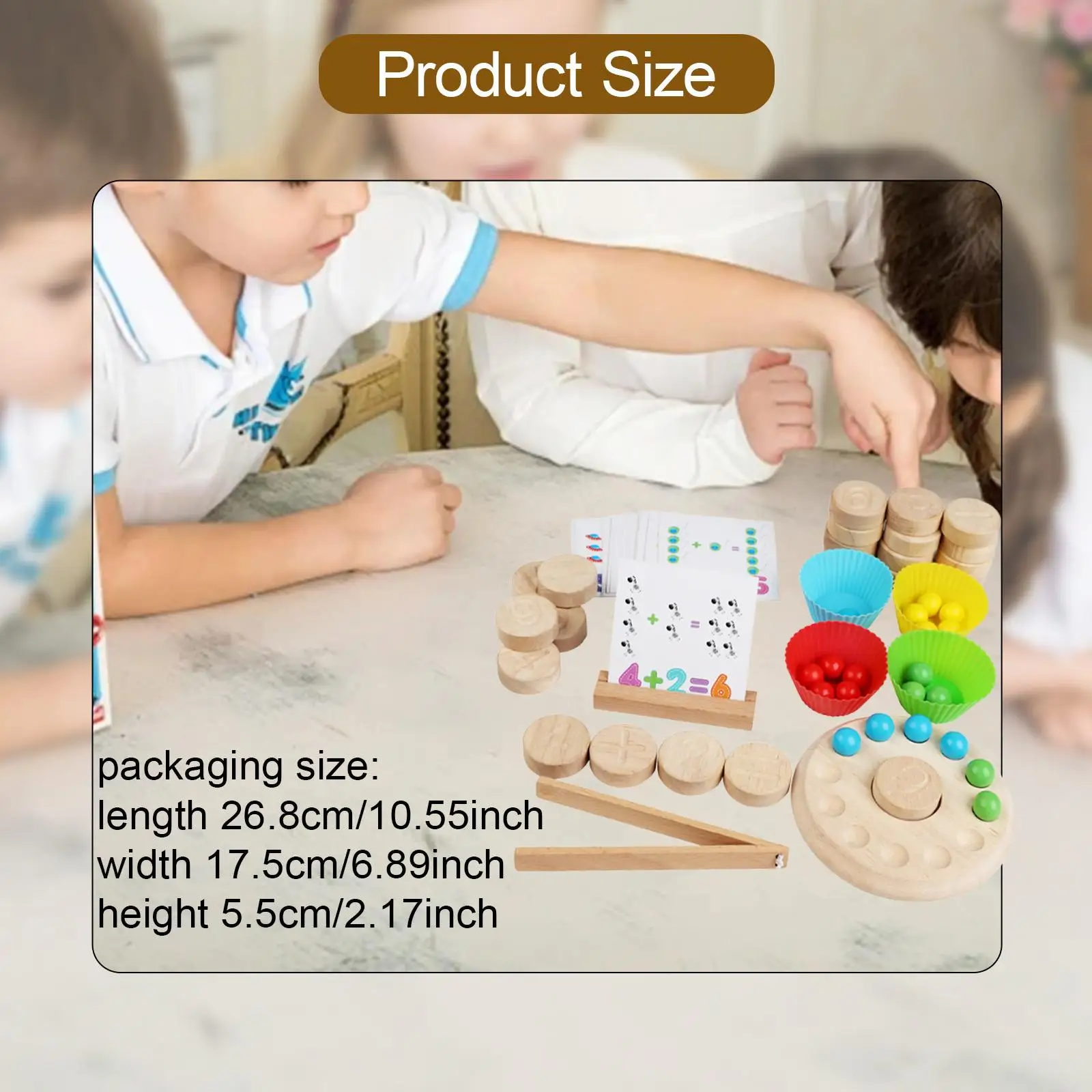 Arithmetic Math Toy Set Portable Educational for Boys and Girls 3+ Year Old