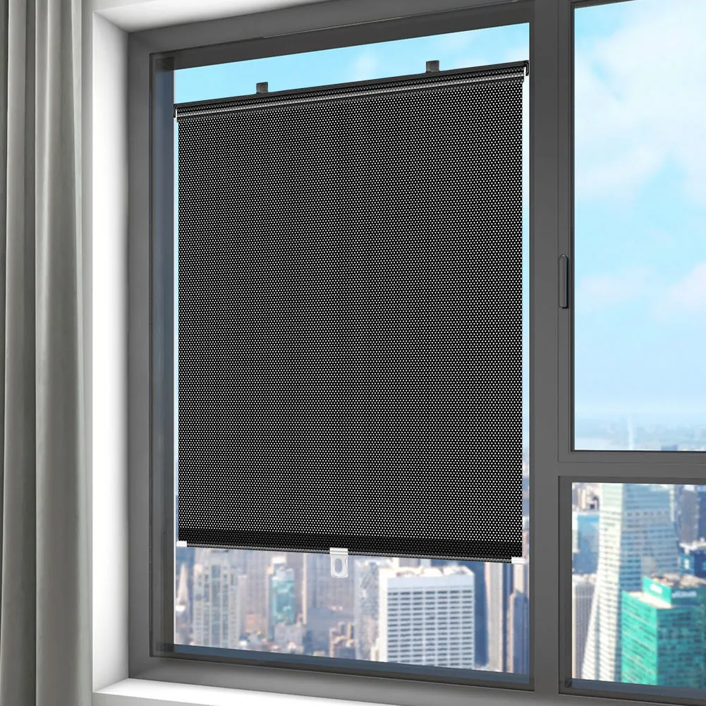 Universal Roller Blinds Nail-free Suction Cup Sunshade Easy To Install Blackout Curtain for Car Bedroom Kitchen Office