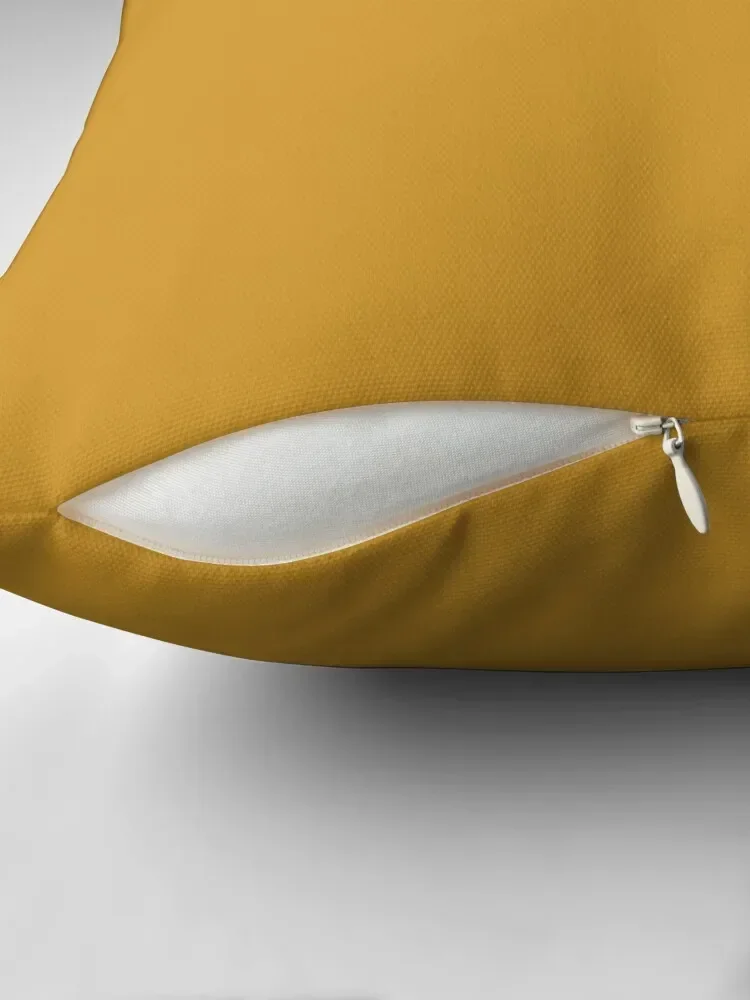 Amber Yellow Plain Solid Color Throw Pillow pillows decor home Throw Pillow pillow