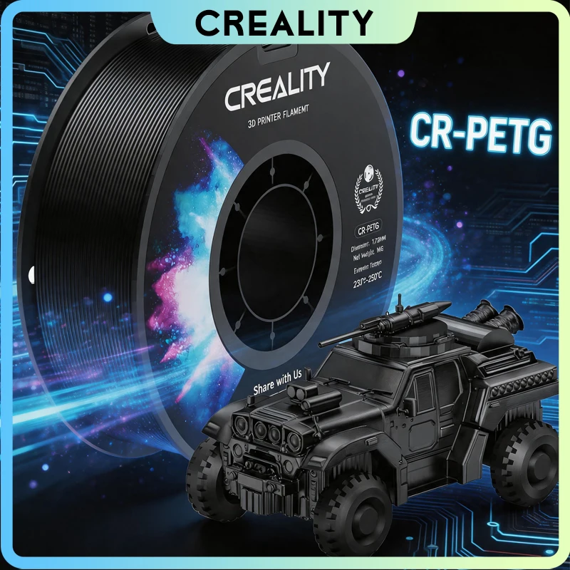 

Creality CR-PETG Filament 1.75 mm Excellent Toughness Odourless Non-Toxic Moisture Resistant 1KG Filament for 3D Printer