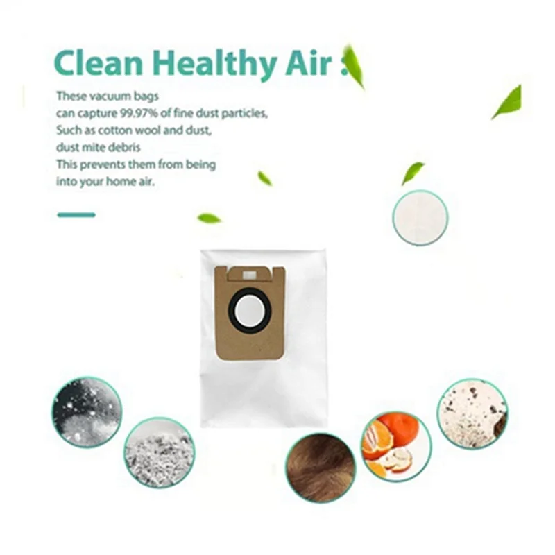 A01V-12PCS أجزاء قابلة للاستبدال ل Dreame D10S Plus / RLS6AD جهاز آلي لتنظيف الأتربة فرش جانبية رئيسية تصفية ممسحة القماش أكياس الغبار