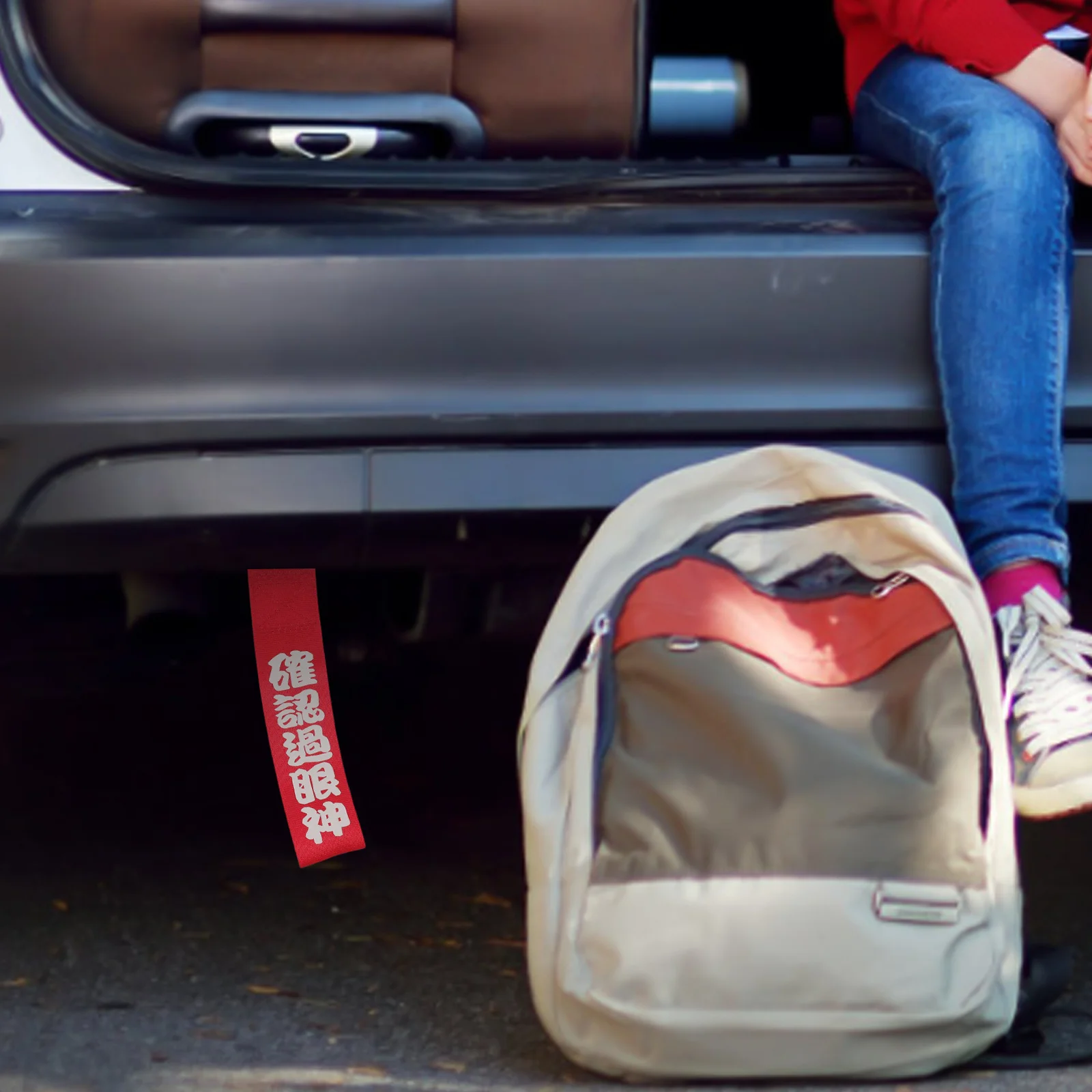 

Racing Tow Strap Front Bumper Decor Car Exterior Accessories Towing Hook For Automotive Trailer Atv Truck