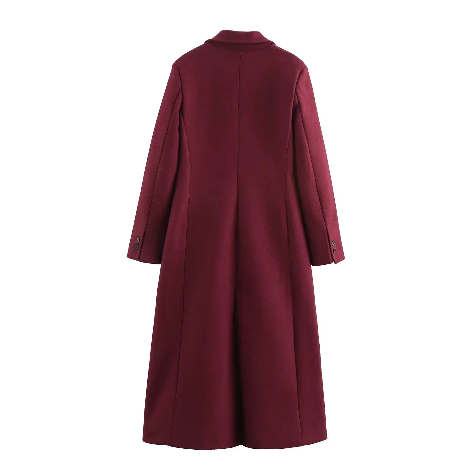 Faionable Long Coat Jaet Women's Autumn New Sle Street Sle Polyester Fiber All-Match Design Sensation Outerwear