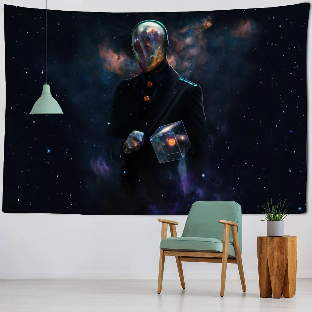 Psychedelic Scene Tapestry Meditation Buddha Chakra Wall Hanging Boho Hippie Witchcraft TAPIZ Sci-Fi Skull Art Room Home Decor