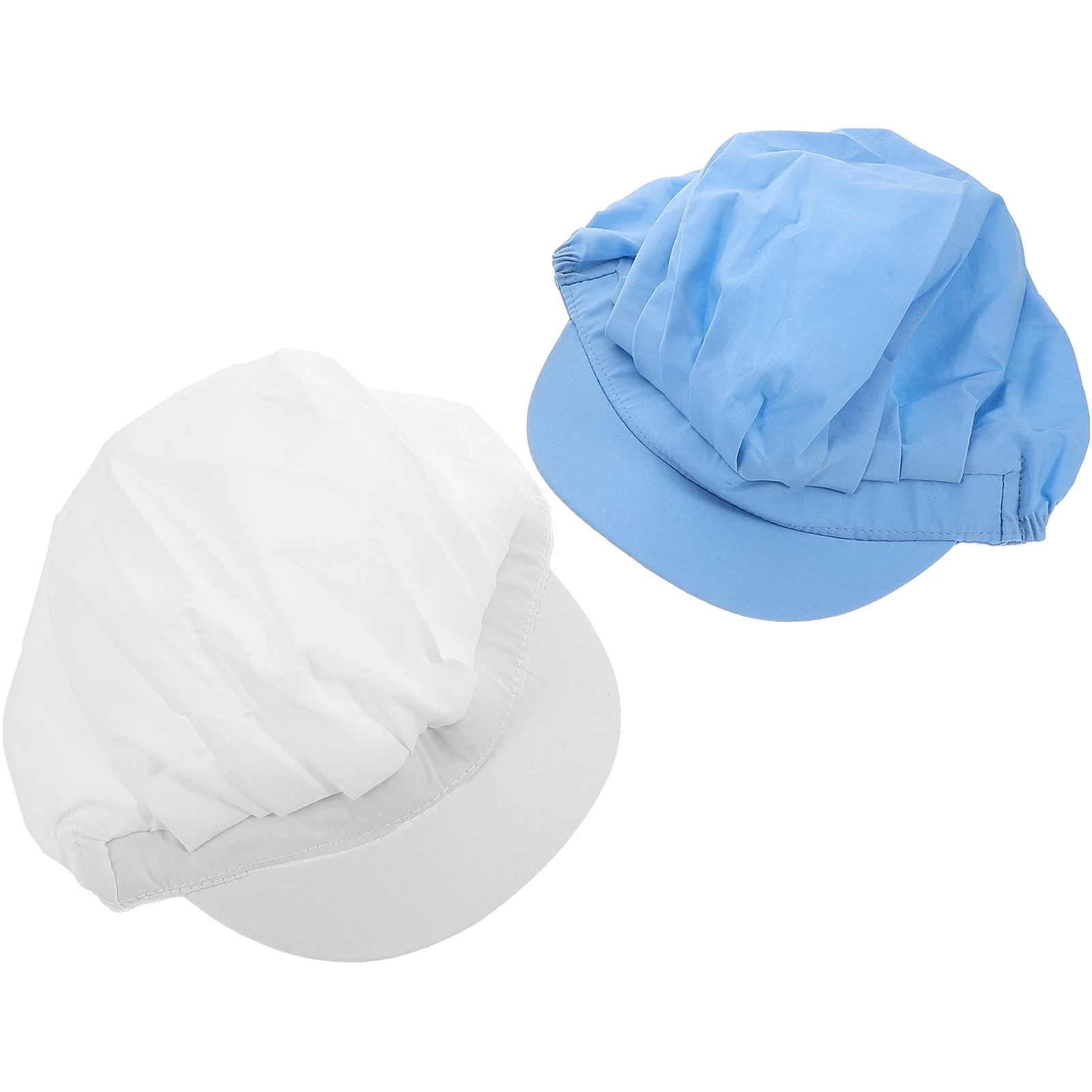 

2pcs Chef Working Cap for Women Men Polyester Cotton Dustproof Kitchen Restaurant Cleaning Hat Fashion Chef Hat