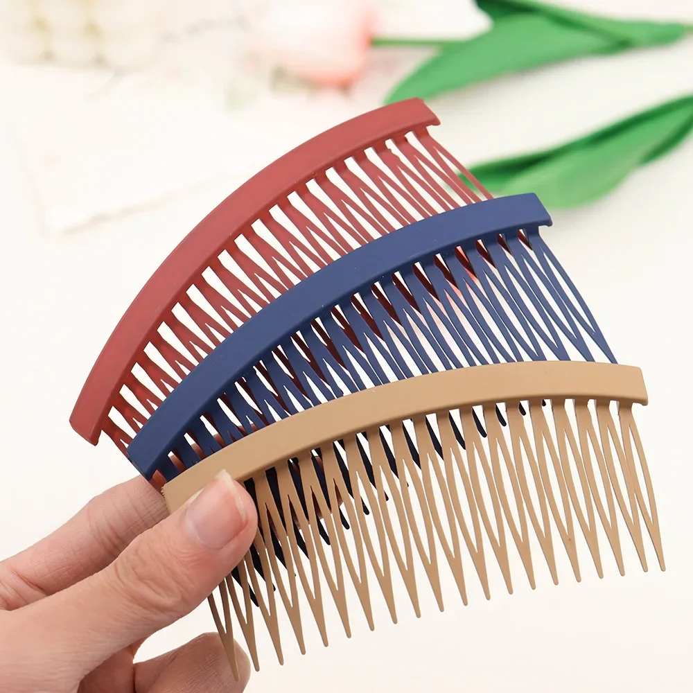 Frosted Large Hair Comb Hair Clips for Women Simple Fashion Solid Color Back of The Head Hairpin Headwear Girls Hair Accessories