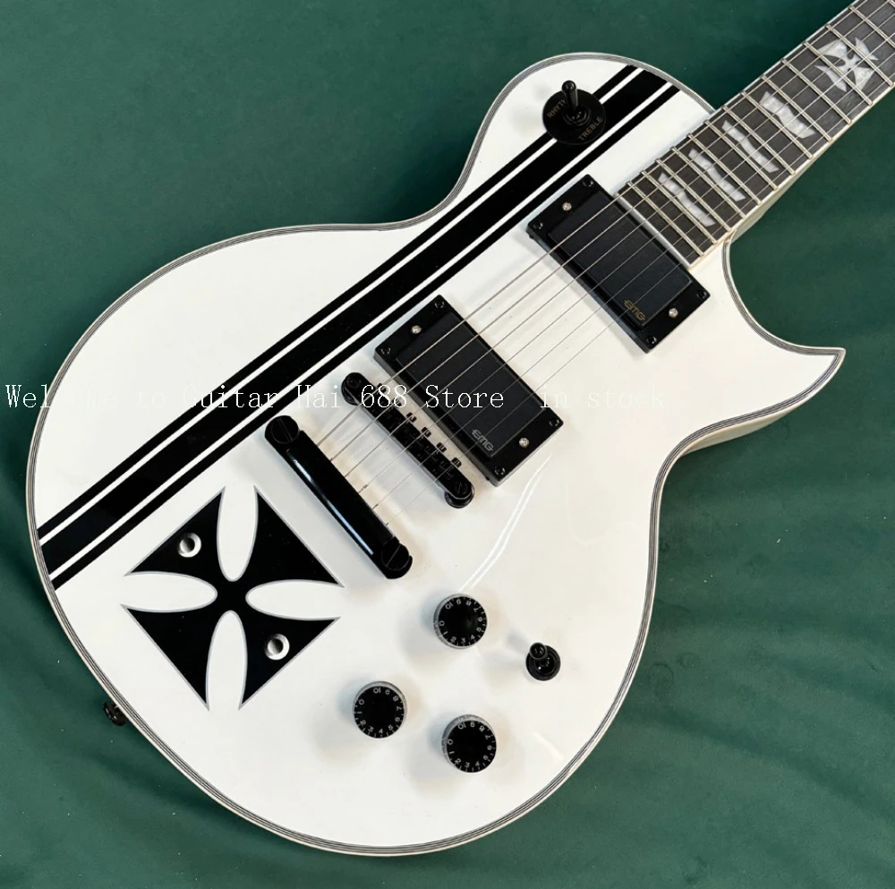 

Лучшая электрогитара Custom Iron Cross SW James Classic 1959 R9, белая, с металлическим батарейным отсеком