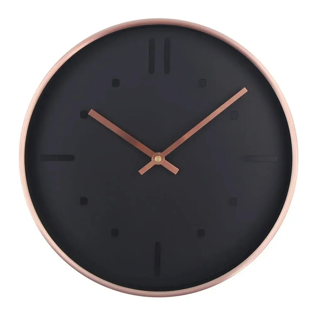 

European Style 12Inch Rose Gold Clock Hanging Wall Quartz Hanging Watch Creative Silent Wall Clock Living Room Clock Home Simple