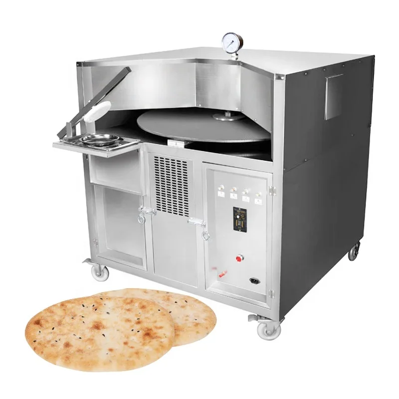 Automatic Small Rotary Bake Arabic Pita Tandoori Lebanese Chapati Naan Tortilla Bakery Oven Arab Bread