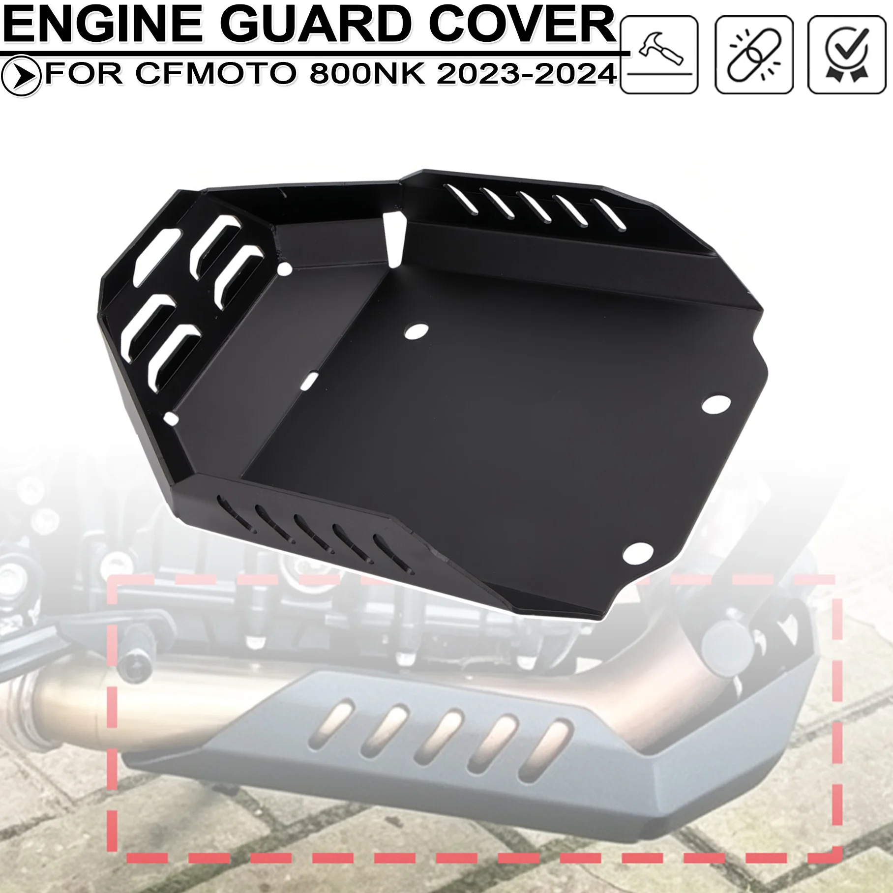 For CFMOTO 800NK Motorcycle Skid Plate Belly Pan Engine Guard 800 NK 2023-2024 Anti-collision Bottom Protector Replacement Parts