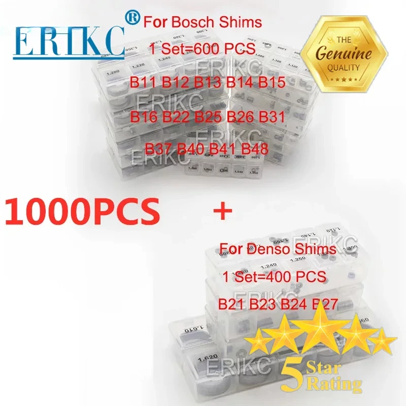 

1000PCS Diesel Gasket Kit Washer B11 B12 B13 B14 B16 B22 B25 B26 B31 B48 B21 B23 B24 B27 Injector Adjust Shims for Bosch