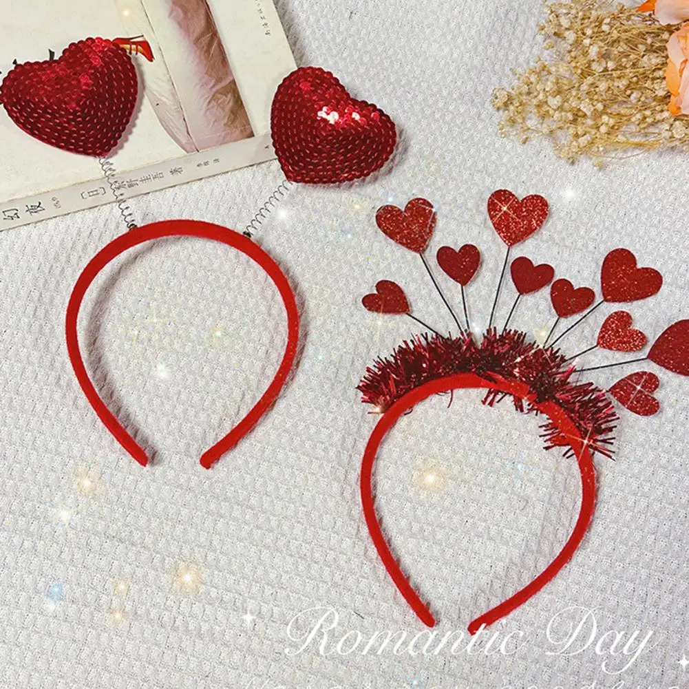 Beautiful Valentines Day Hair Hoop Create Atmosphere Valentines Day Headband Sequins Moon Star Birthday Headband  Party Props