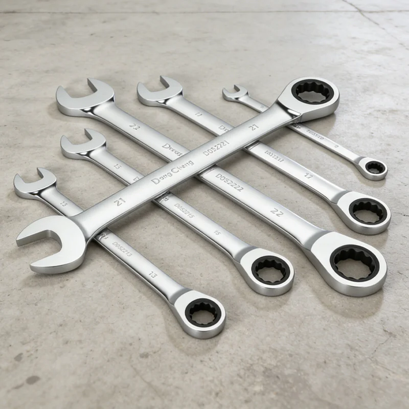 8-32mm Mirror Ratchet Combination Wrench 72-Tooth Precision Forged Tool Steel Chrome Plated Rust Proof Corrosion Resistant