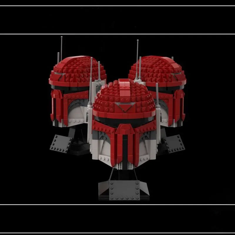 

628PCS MOC Science Fiction Movie (STAR BATTLE) Gar Saxon Et Mandalorian Helmet Series Building Model Festival Children Gift