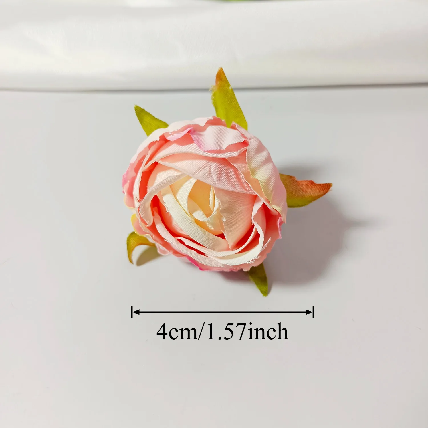5/10Pcs 4cm Artificial Silk Rose Flower Heads for Wedding Decor DIY Wreath Scrapbook Fake Flower Wall Decoration Home Room Decor