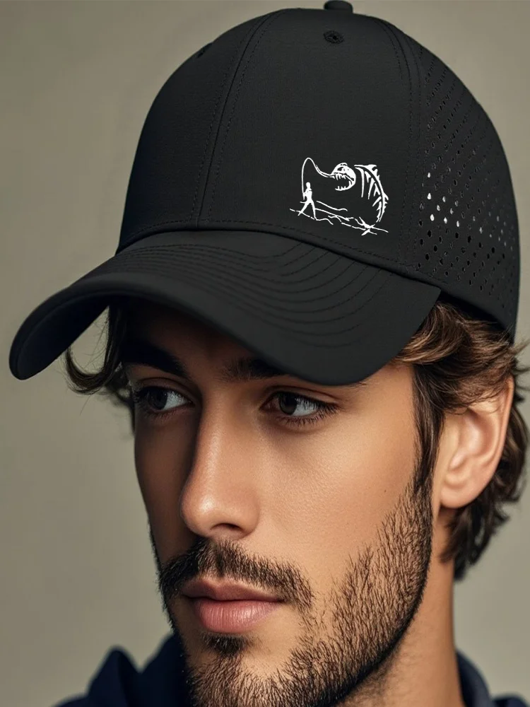 2026 Neue Modische Gebogene Trucker-Kappe mit Angelmotiv, Sommer-Mesh-Atmungsaktive Baseballkappe für Outdoor-Aktivitäten, Gorras Hombre – Detail 8