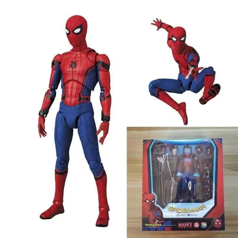 

[Funny] Disney Super hero Spider-Man carry a schoolbag Action figure toys statue collection model home decoration kids best gift