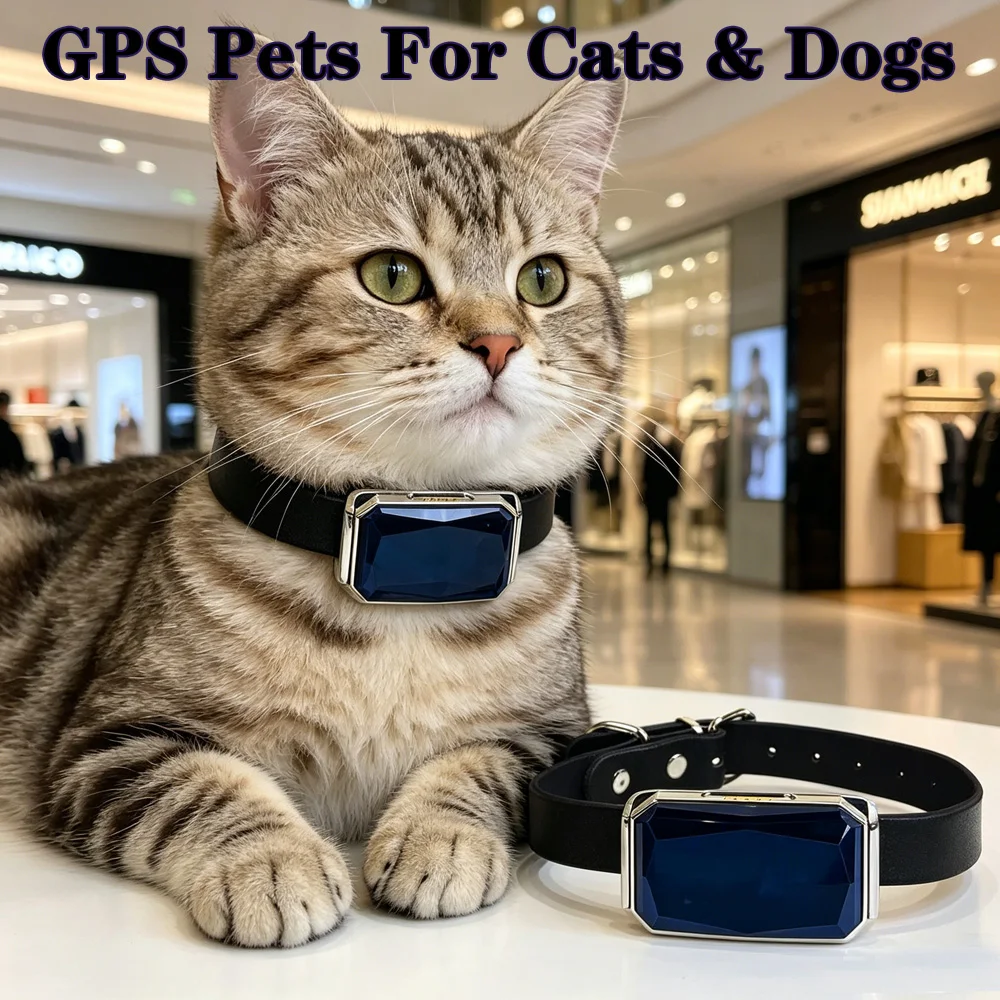 Sport Pets GPS Tracker Dog Cat GPS Tracker Real-time Tracking, IP67 Waterproof with Android/iOS App Anti-Lost Alarm & Geo-Fence