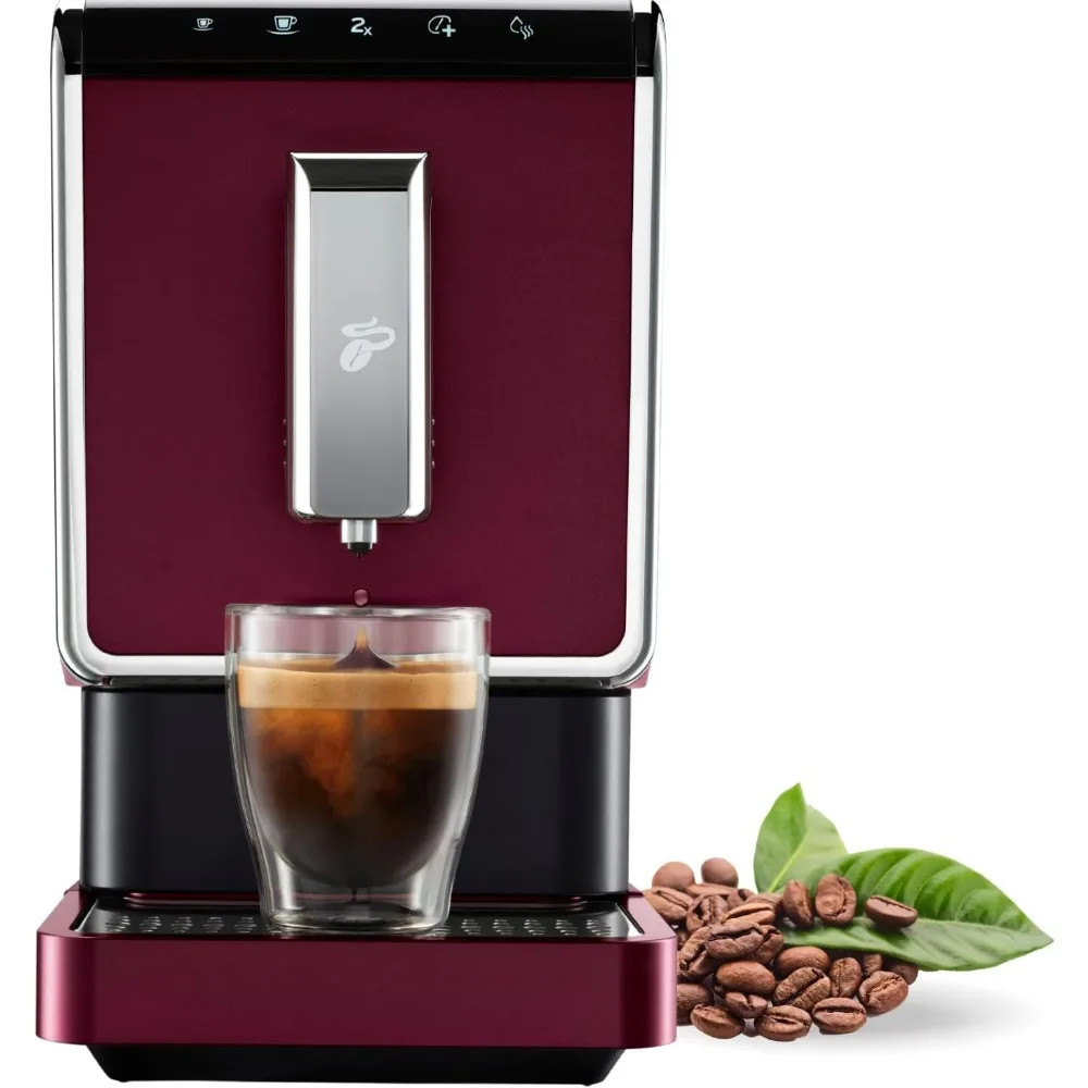 

Automatic Espresso & Coffee Machine with Built-in Grinder, No Coffee Pods Needed, Red