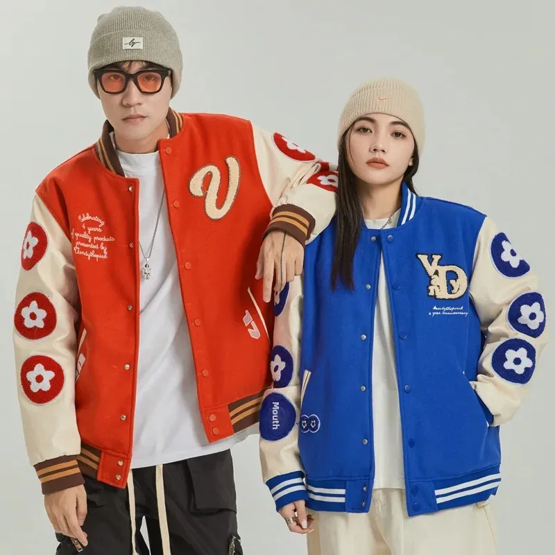 American Style Vandythepink Couple's Jacket Ins Trendy Cotton Coat Thin Regular Fit Men Women's Baseball Uniform Outerwear