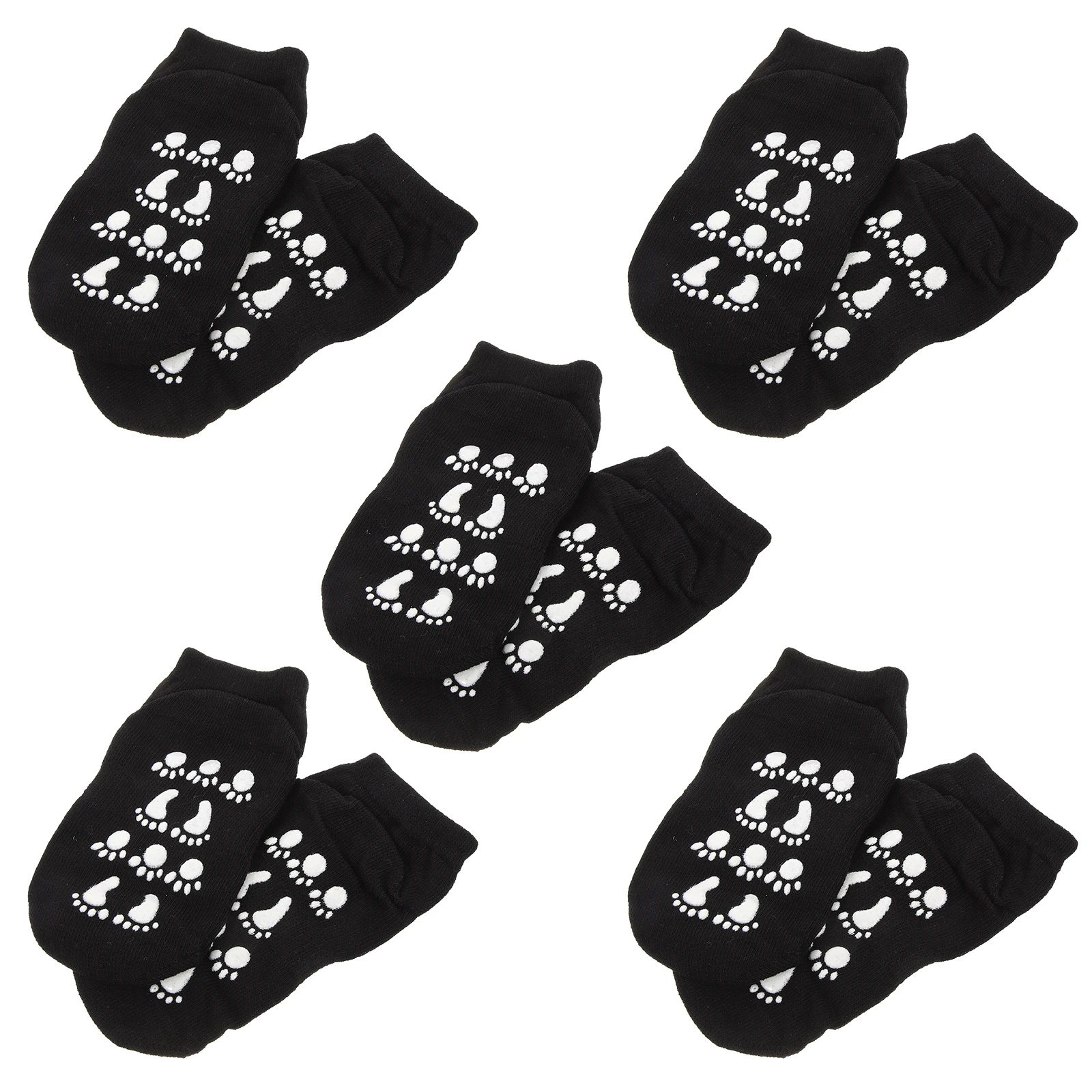 

5 Pairs Black Dotted Combed Cotton Kids Socks Non slip Design Baby Boys Girls Low cut Floor Boat Stockings Soft Breathable Year