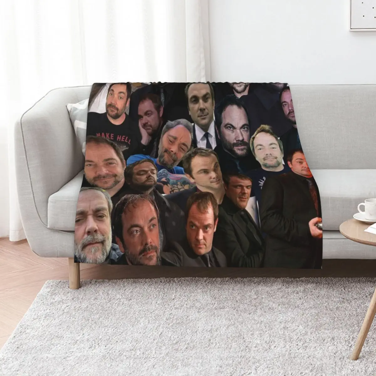 Mark Sheppard photo collage Throw Blanket Versatile Cozy Throw Blanket for All Occasions