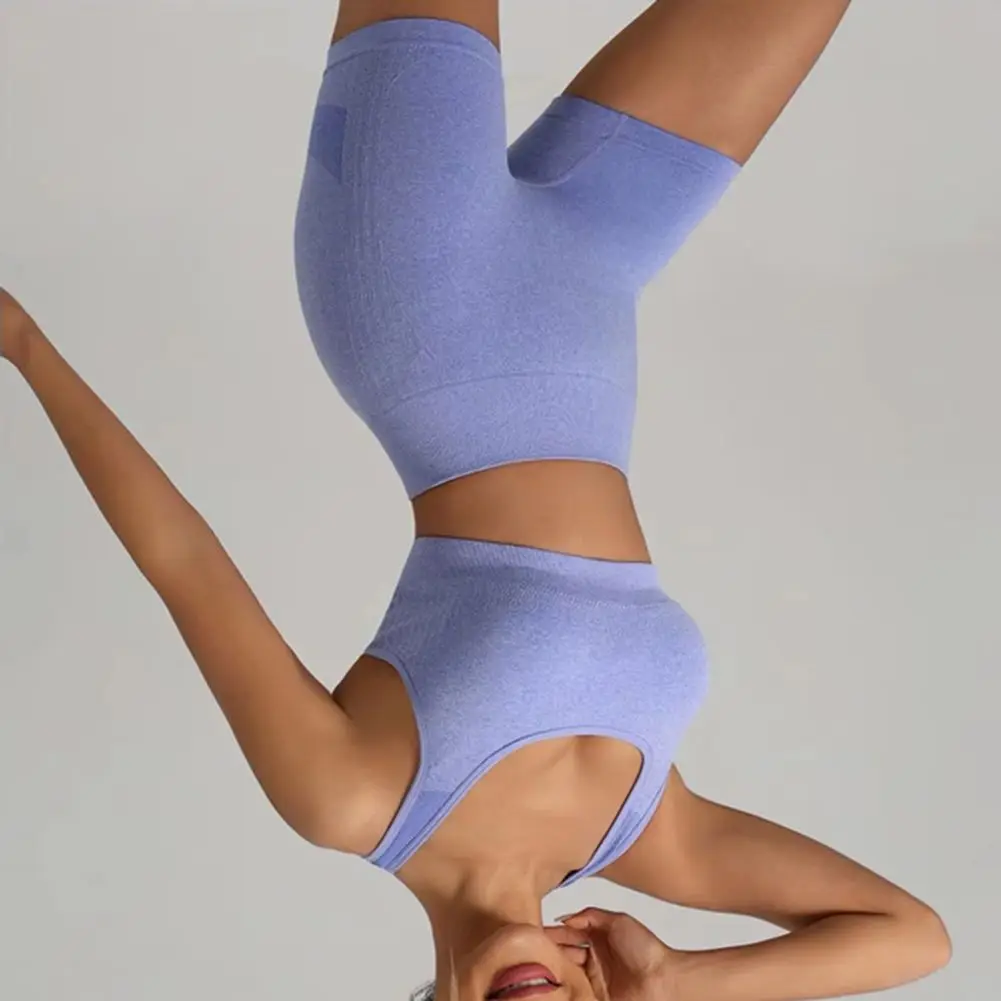 

2025 Bra Shorts Set Yoga Outfit Bra High Waist Leggings Shorts Set U-Neck Sleeveless Sport Bra Activewear Shorts Sportswear