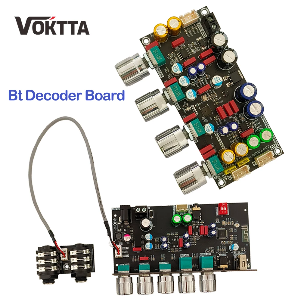 DC 8–36 V ZK-DAM-H2 verbesserte Karaoke-Reverb-Board-Isolierung, geräuscharmes Front-Stage-Effektgerät, externes Mikrofon, BT, USB-Dekodierung