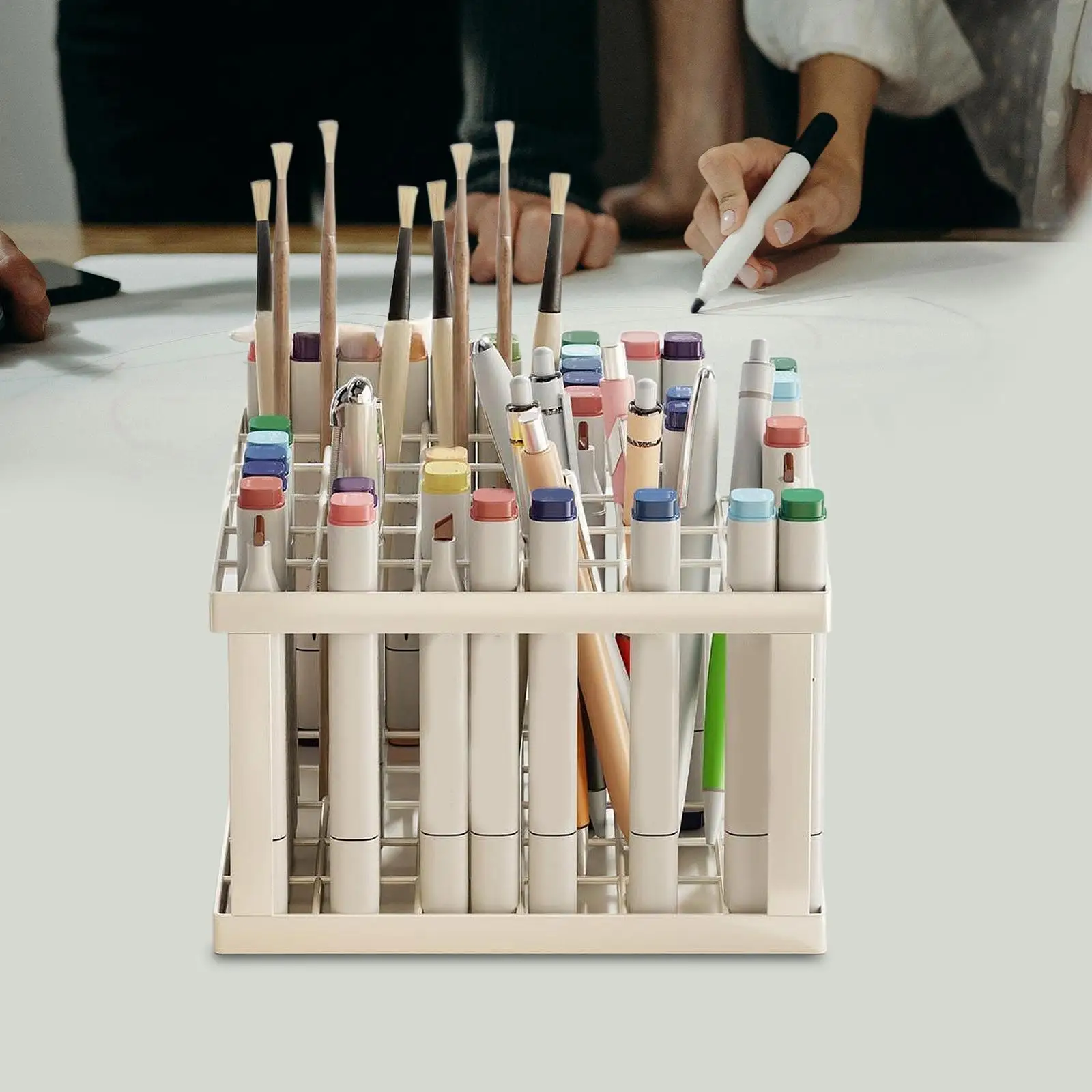 

Paint Brush Holder 36 Slot Pen Organizer for Art Supplies Home Office Artist