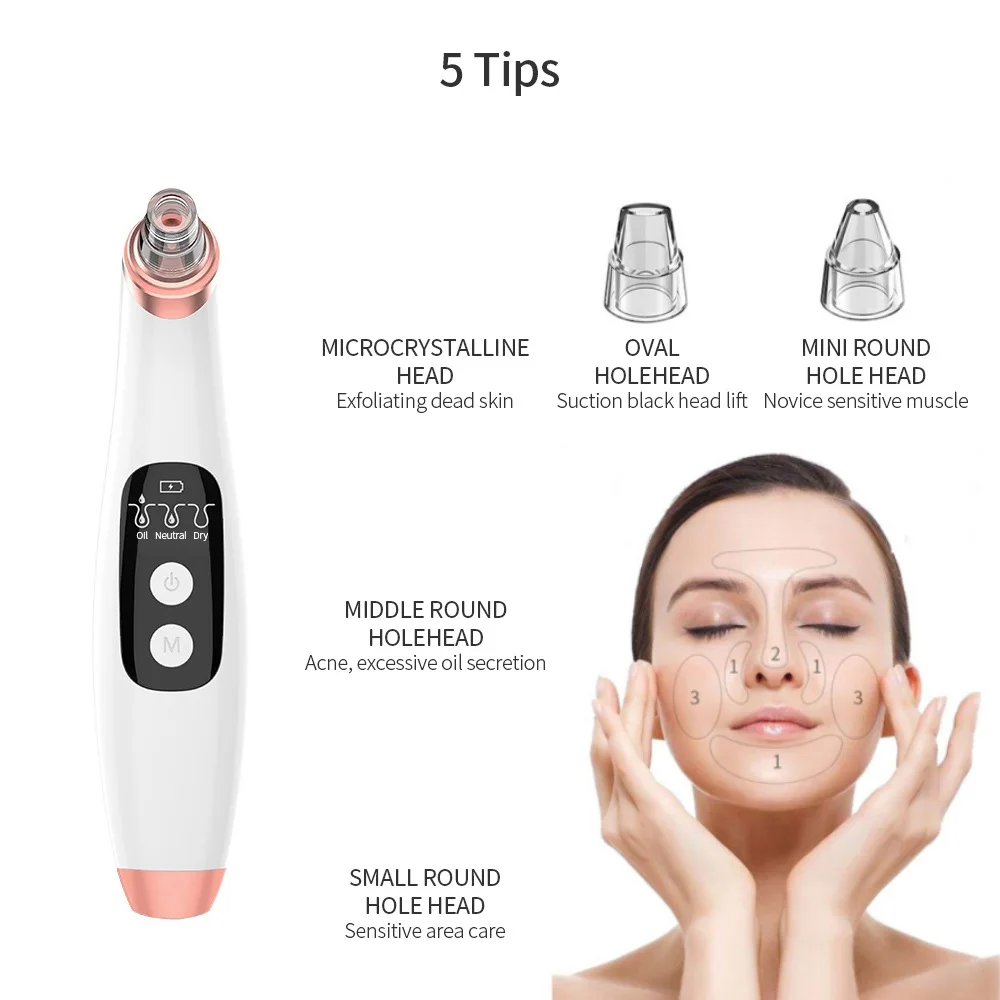 USB Rechargeable Visual Blackhead Remover Vacuum Suction Visual Camera Connection Acne Extractor Pore Cleaner Beauty Tools - Image 3