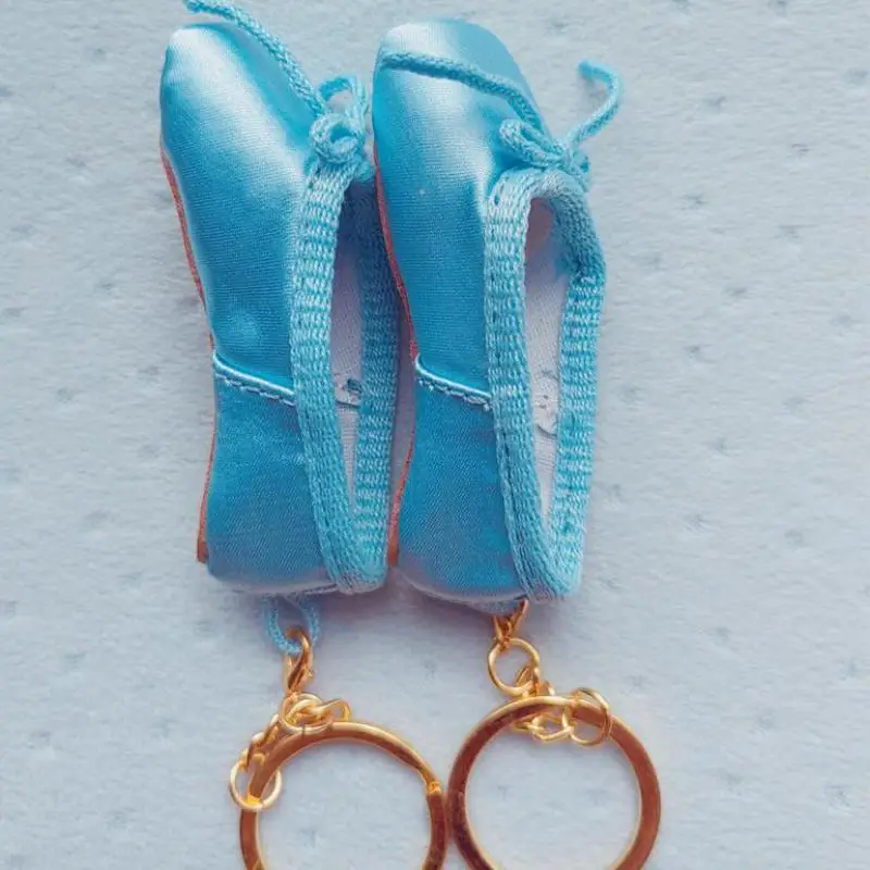 Handmade Mini Satin Pointe Shoes Keyring Ballet Shoe Keychain Ballet Accessories Ballet Charm Chain Bag Pendant Christmas Gift