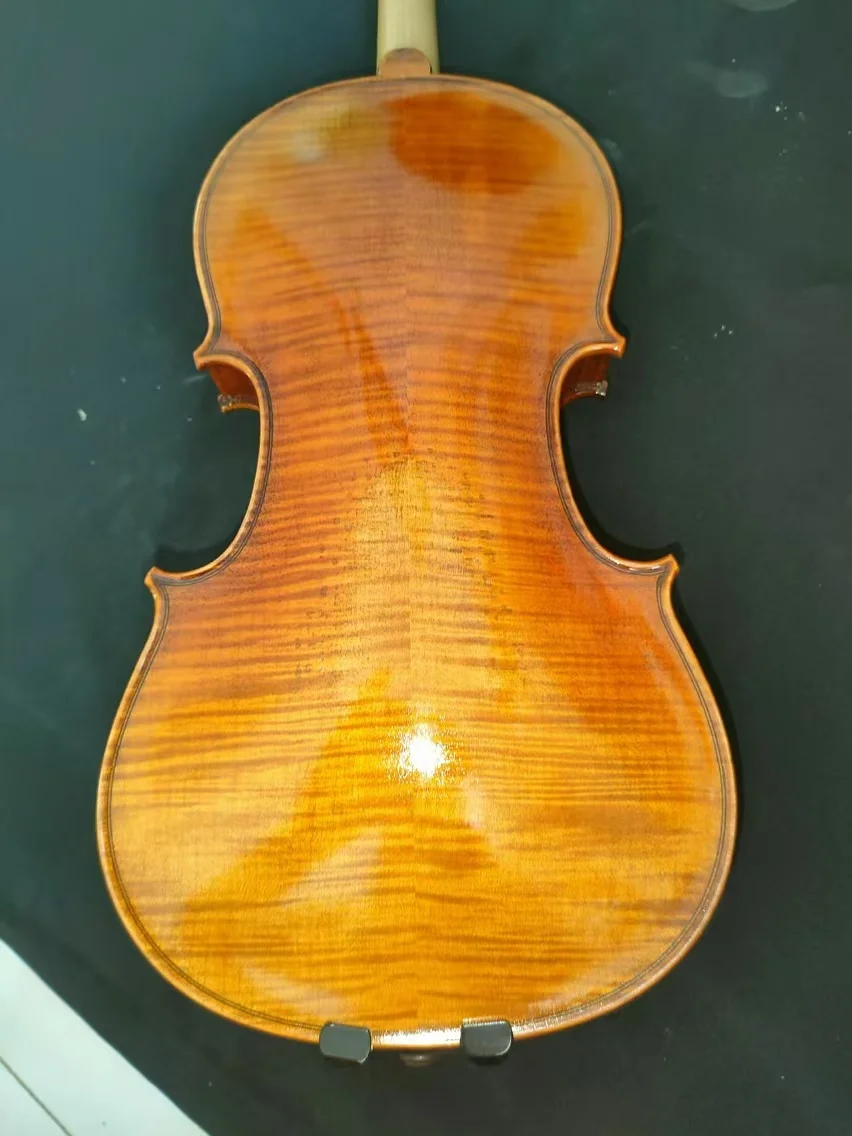 1PC Vanished Violin 4/4 with Case European Flamed Maple Back Spruce Top SY1201#