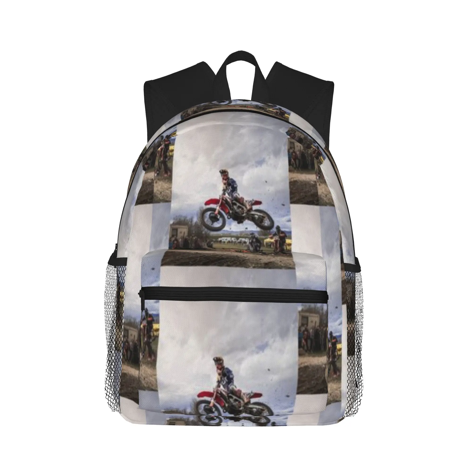 

Motocross Racer Grabbing Big Air Casual Backpack for Students and Adults Bags