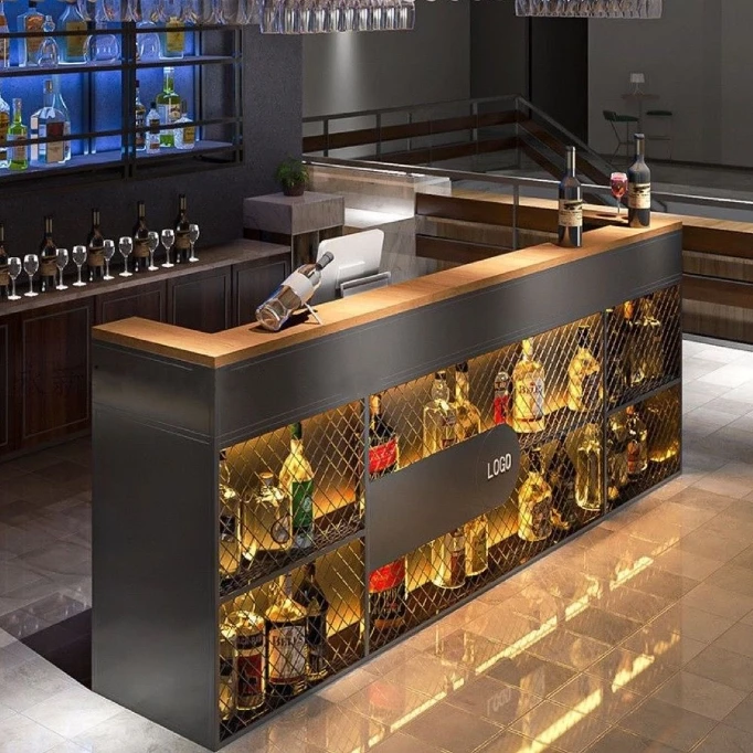 

！@Luxurious Style Home Bar Furniture Classical Bar Counter European Antique Wooden Wine Counter Bar Design Dining Room Furniture