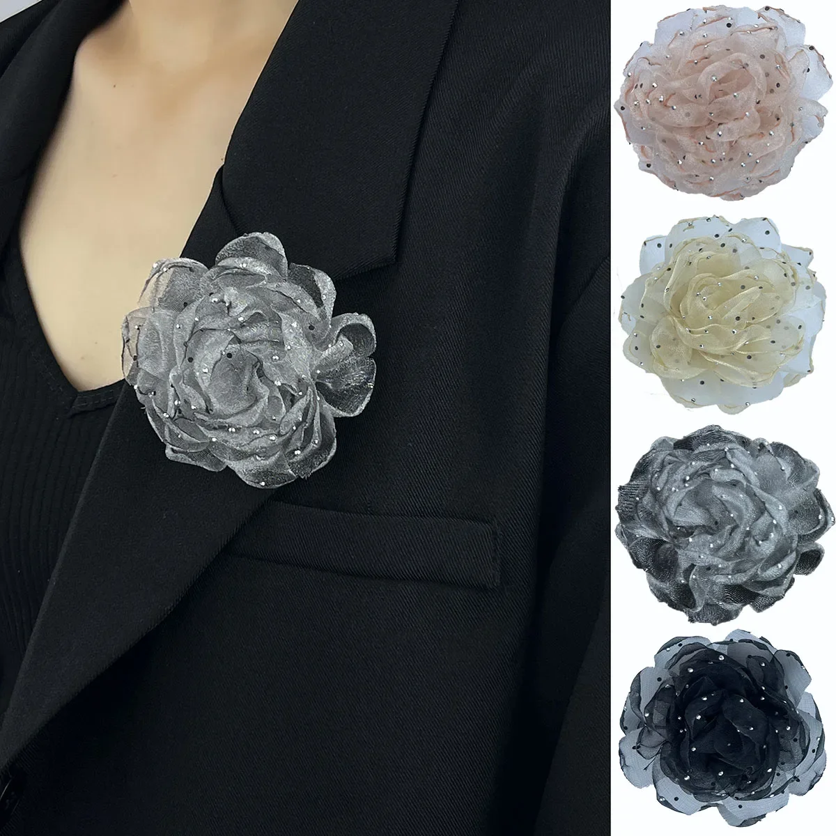 Spitze Blume Frauen Brosche süße romantische Mode Bankett Party Corsage für Frauen Modeschmuck