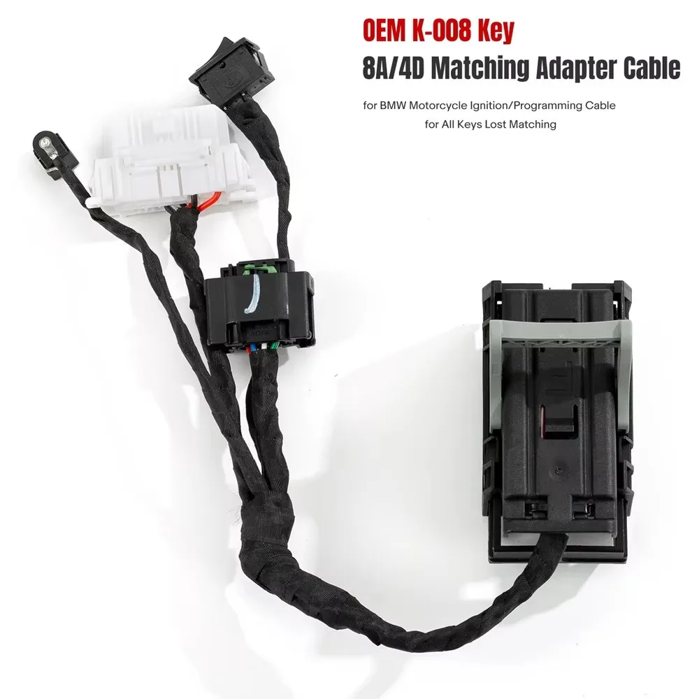 

K 008 K 010 Key 8A 4D Matching Adapter Cable for BMW Motorcycle Ignition Progarmming Tool for All Keys Lost Matching