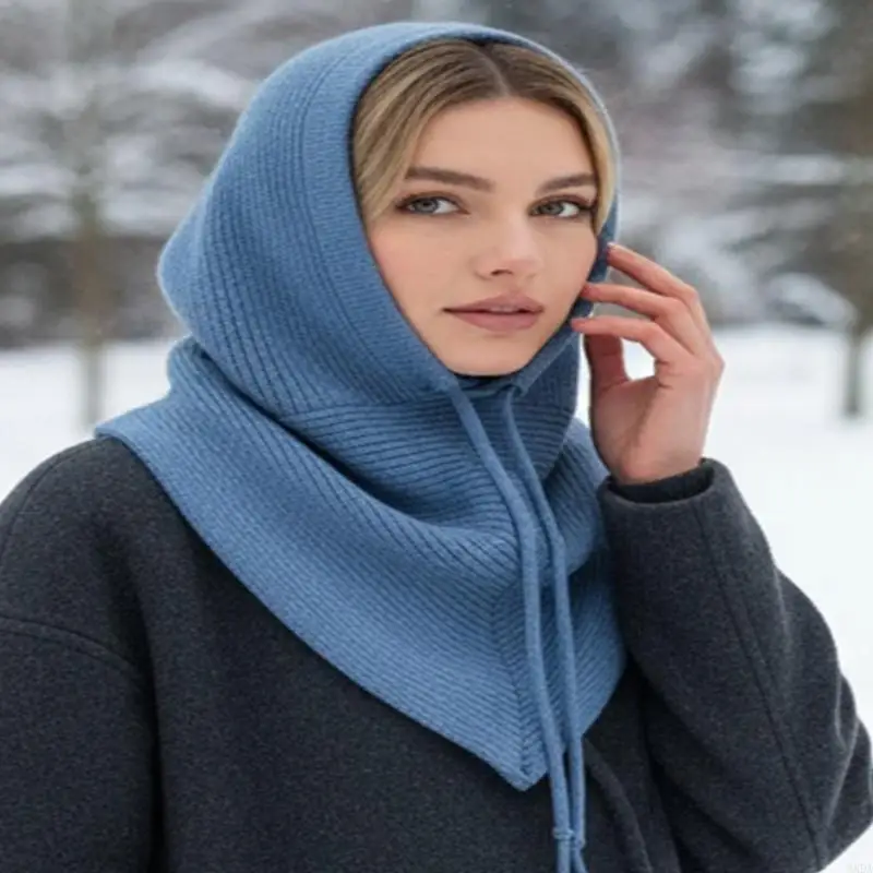 

Balaclava Hat Hat for Outdoor Warm Trapper Neck Warmer Drawstring 6XDA