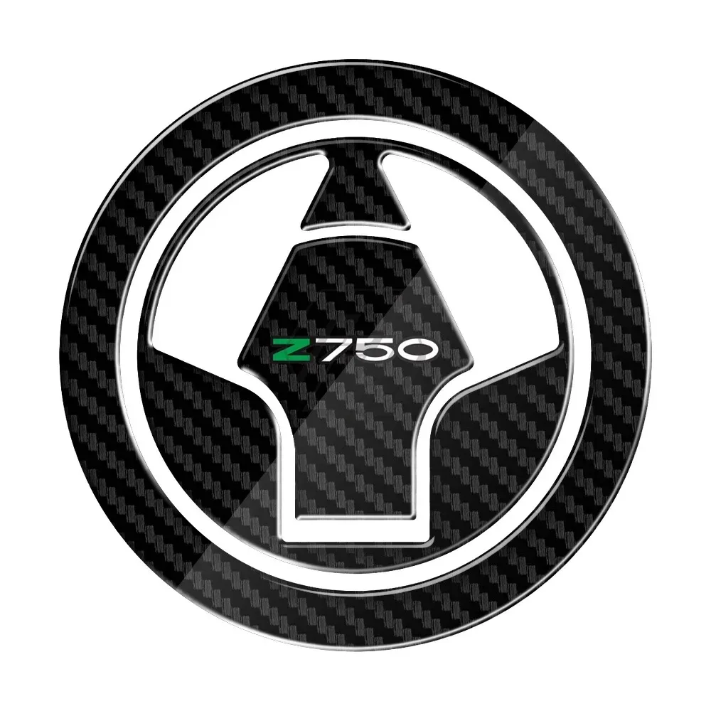 

For Kawasaki Z750 2007-2012 Z750R 2011-2012 Carbon-look Motorcycle Fuel Gas Cap Protector Decals 3D Resin