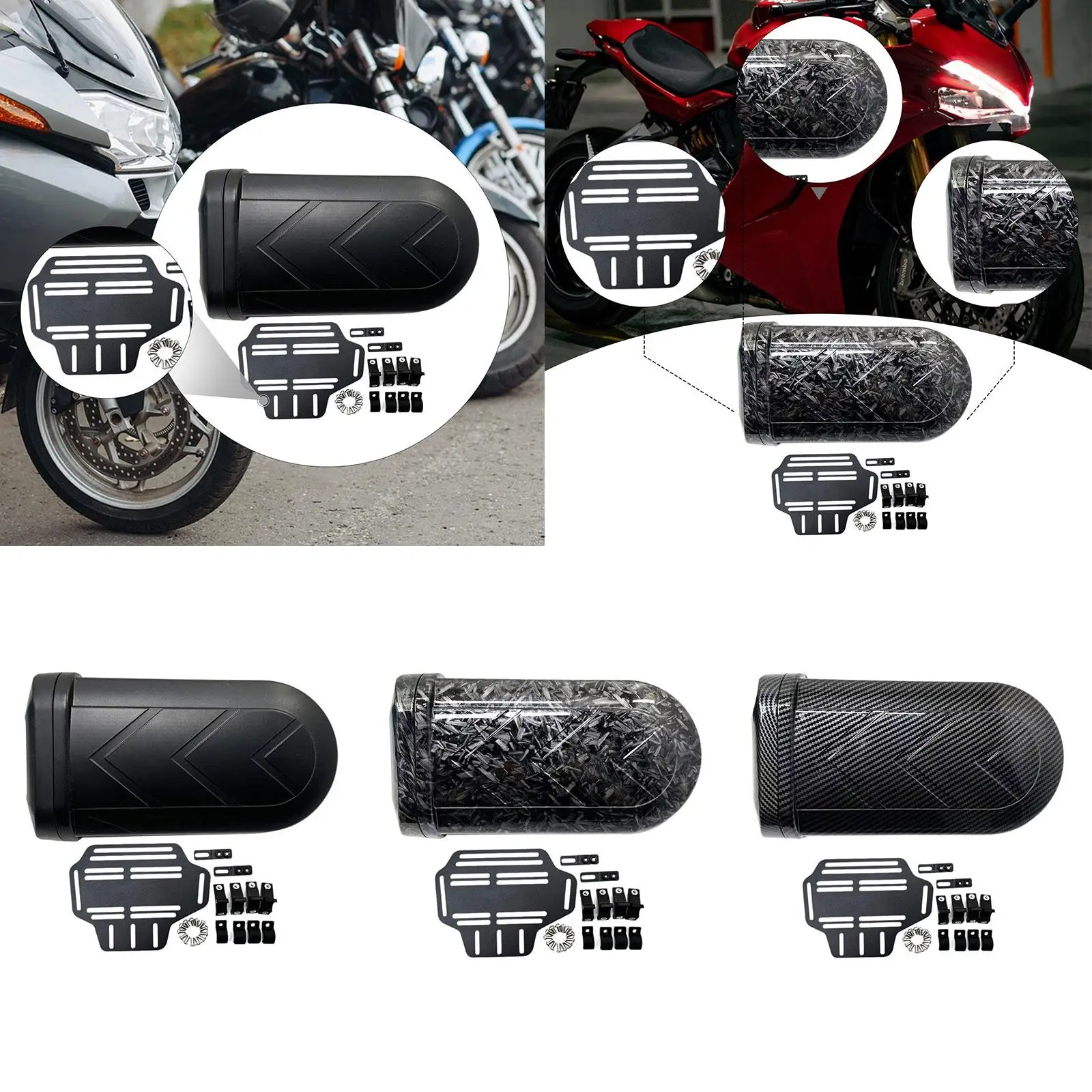 

Motorcycle Side Box with Combination Lock Waterproof ABS Metal Storage Case for Tools Multitool and Chain Cleaner
