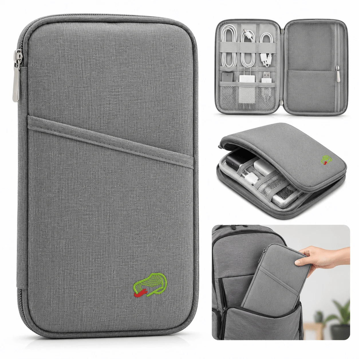 Travel Wallet Slim - Travel Passport Wallet with 12 Organizer