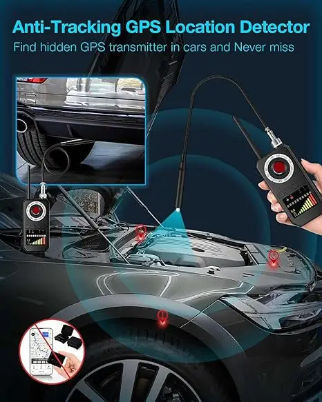 Rilevatore telecamera nascosta AI di nuova generazione 1 MHz-10 GHz, segnale sonoro GSM wireless RF Rilevatore localizzatore GPS Bug Finder Gadget anti-spia