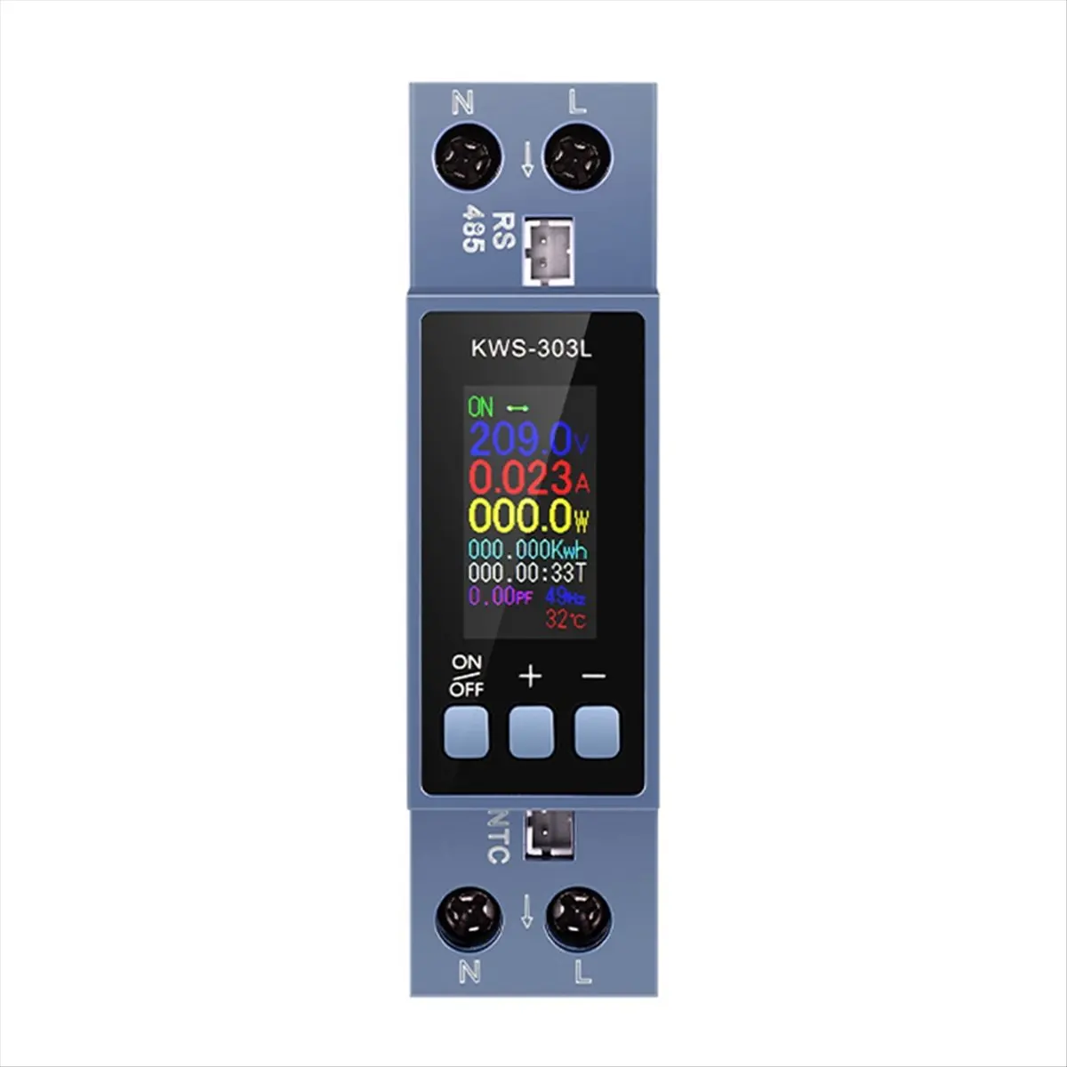 A64I LED Digital Meter Din Rail Mount Voltmeter Ammeter Wattmeter AC 100-290V with RS485 KWh Power Meter