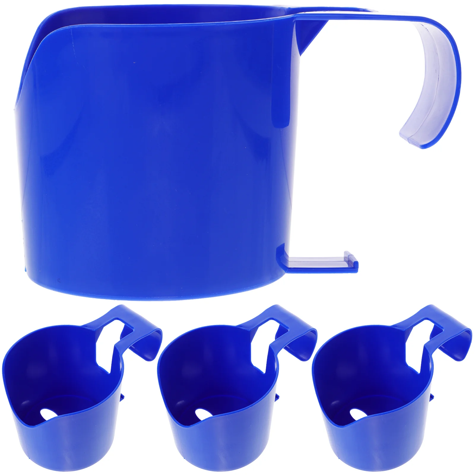 4 Pcs above Ground Pool Cup Holder Beverages Holders for Drinks Hanger Blue Plastic