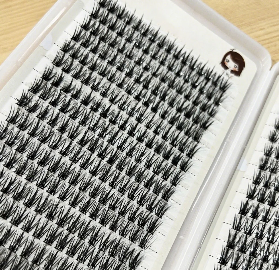 512 กลุ่ม DIY Cat Eye Manga Eyelashes,ธรรมชาติและสไตล์การ์ตูน Eye Lashes,ความหนา 0.07 มม.,12 มม.,C-Curl,Beaty แต่งหน้า