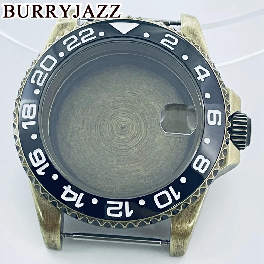 

BURRYJAZZ 40mm SUB Case NH35 NH36 NH34 NH38 NH70 NH72 ETA2824 PT5000 Watch Case Sapphire Glass Ceramic Bezel