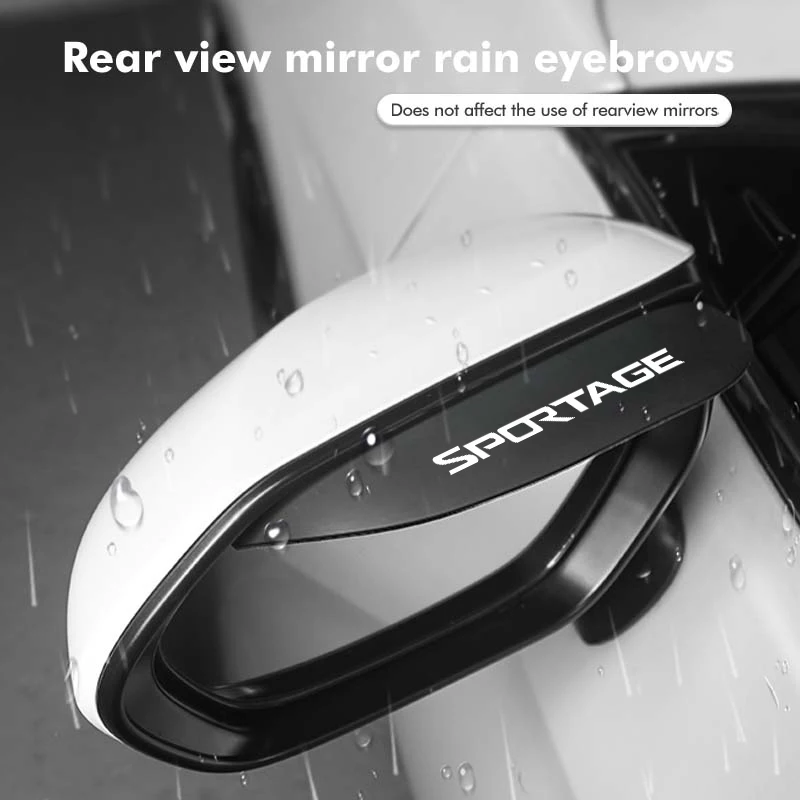 2 pçs espelho retrovisor do carro chuva sobrancelha protetor adesivos para kia sportage ceed sorento niro cadenza proceder sefia